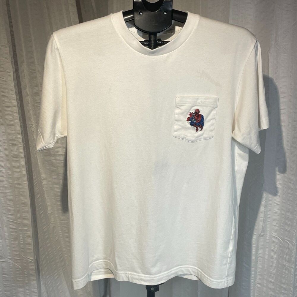 Uniqlo UT Marvel x Jason Polan Spider-Man Embroidered Pocket T Shirt Men M(a26-1